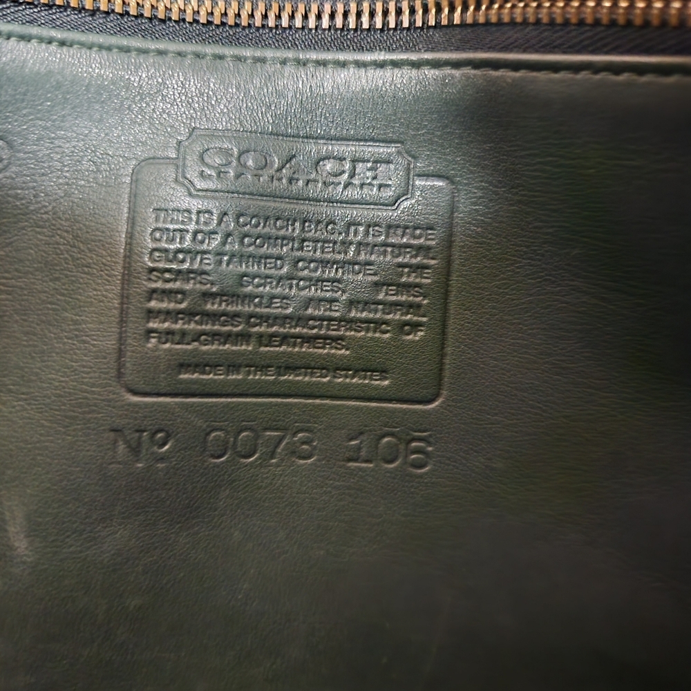 Green HTF Monterey Vtg Coach Bag - Picture 10 of 12